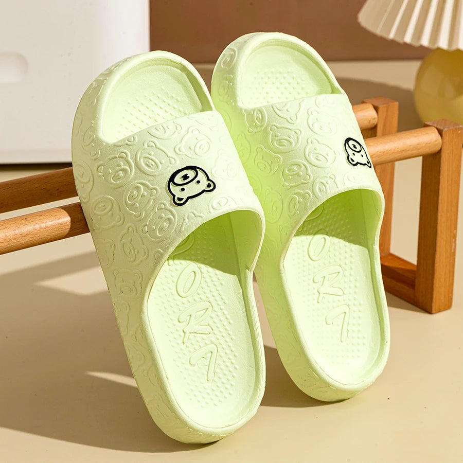 Little Bear Couple Slides – Summer Indoor &amp; Casual Slippers