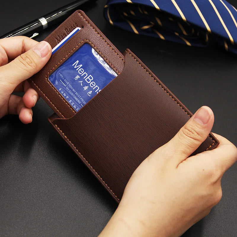Men’s Fashion Casual Short Wallet – Slim Multi-Functional Card Holder