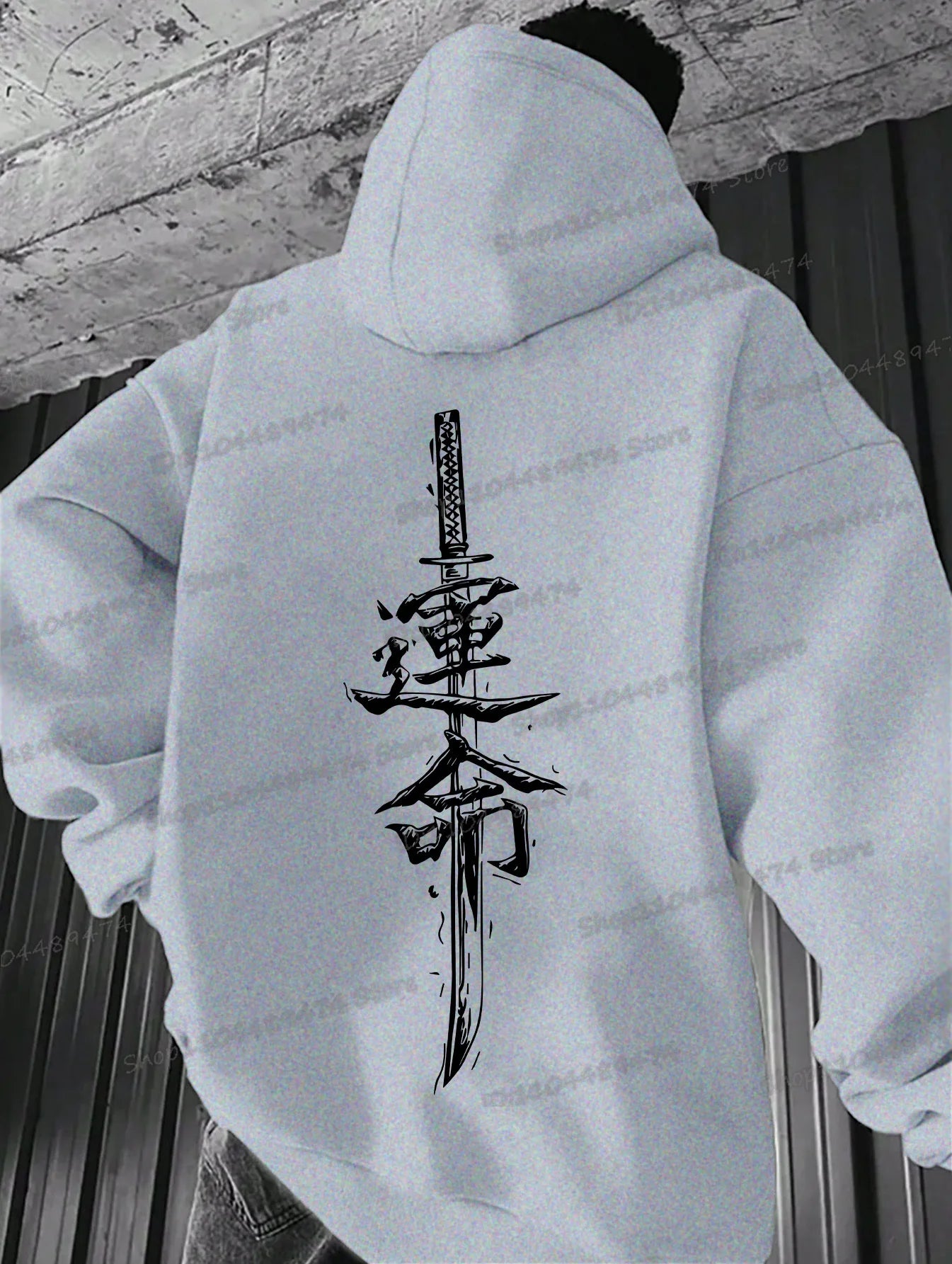 Men’s Letter Print Hoodie – Japanese Style Casual Streetwear
