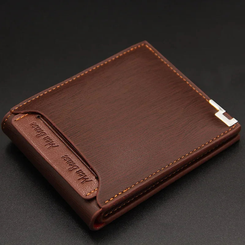 Men’s Fashion Casual Short Wallet – Slim Multi-Functional Card Holder