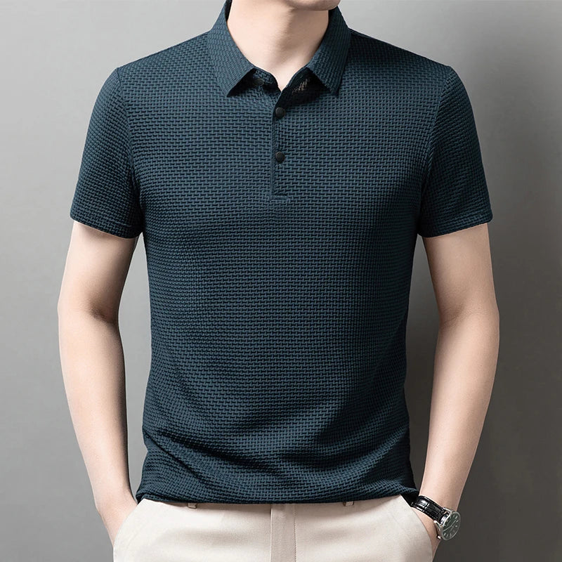 Men’s Business Casual Polo Shirt – Short Sleeve Summer Top