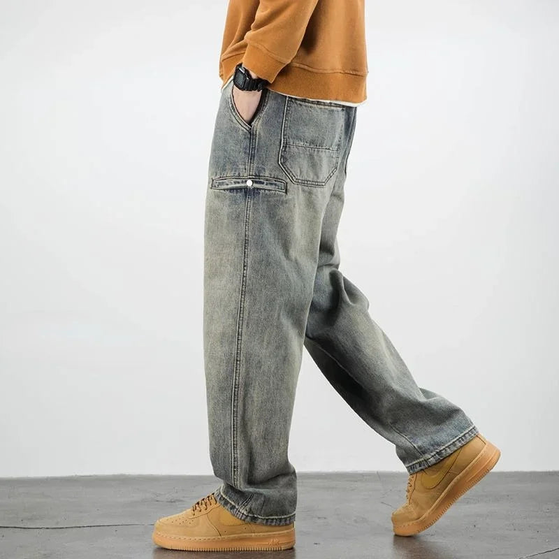 Y2K Retro Cargo Jeans – Relaxed Fit Streetwear ( SIDEWALK)