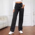 Women’s Retro Blue Y2K Jeans – High-Waisted Baggy Straight Fit
