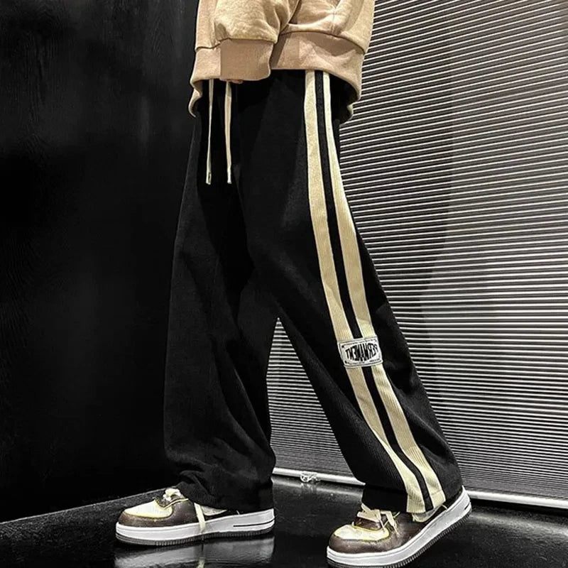 High Street Wide-Leg Corduroy Pants – Casual Streetwear Essential
