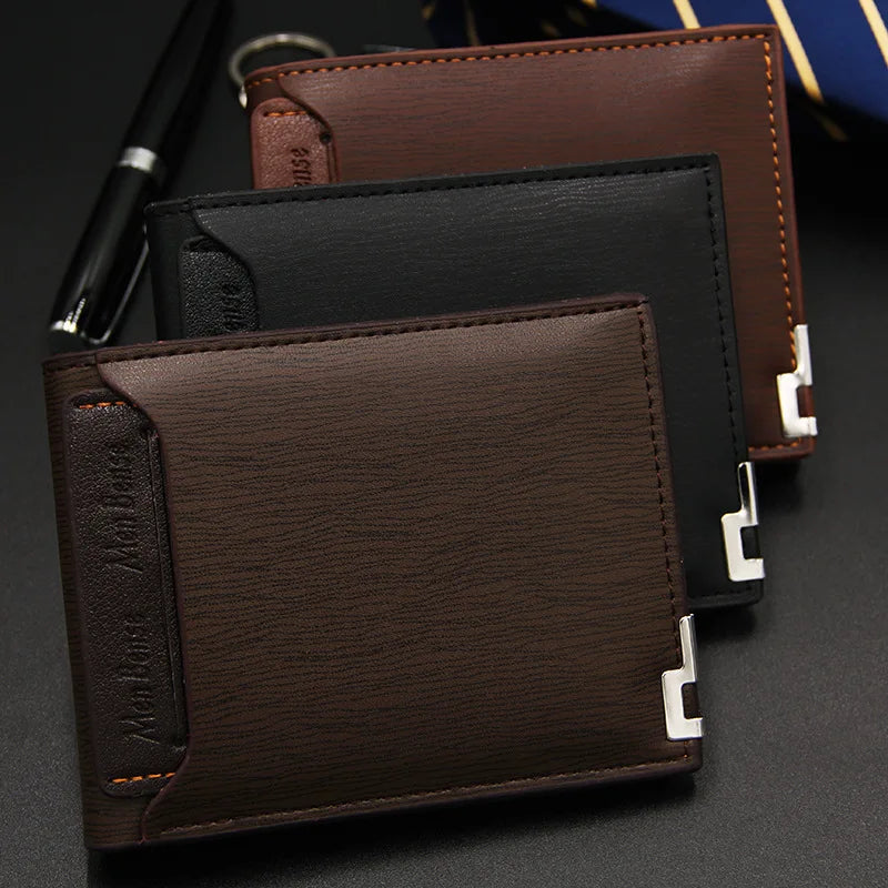 Men’s Fashion Casual Short Wallet – Slim Multi-Functional Card Holder