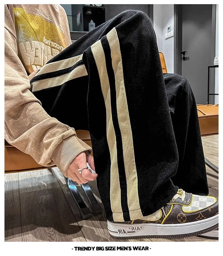 High Street Wide-Leg Corduroy Pants – Casual Streetwear Essential