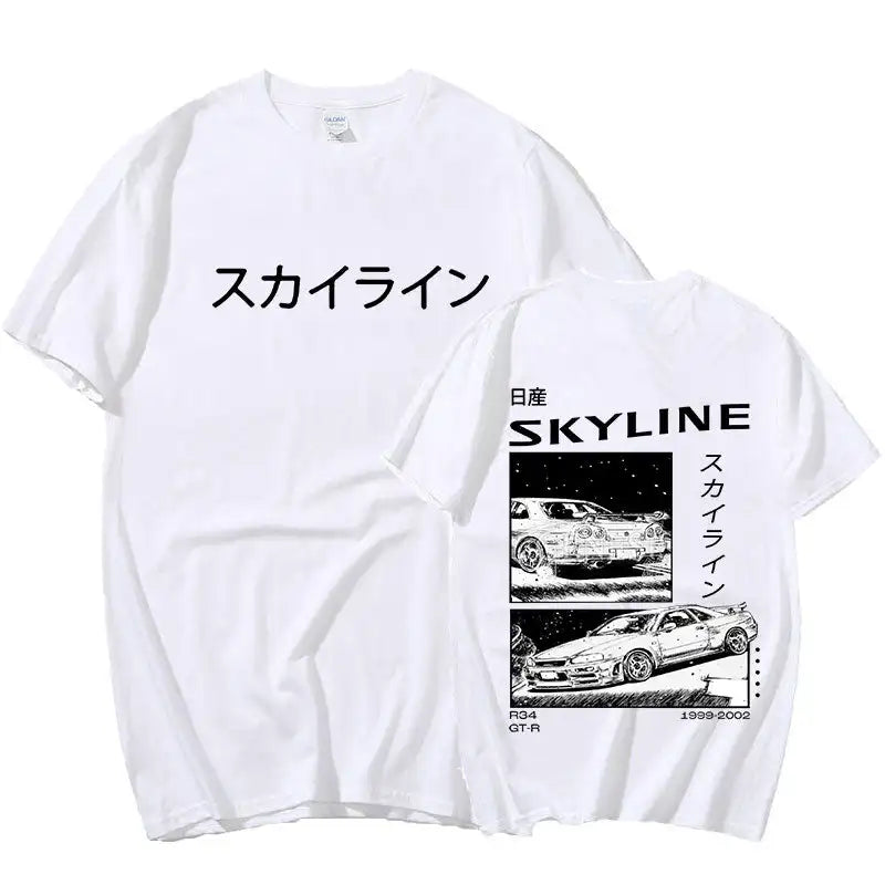 Men’s Japanese Drift Anime T-Shirt – Oversized Streetwear Tee
