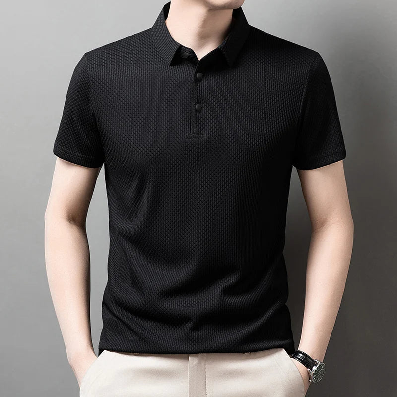 Men’s Business Casual Polo Shirt – Short Sleeve Summer Top