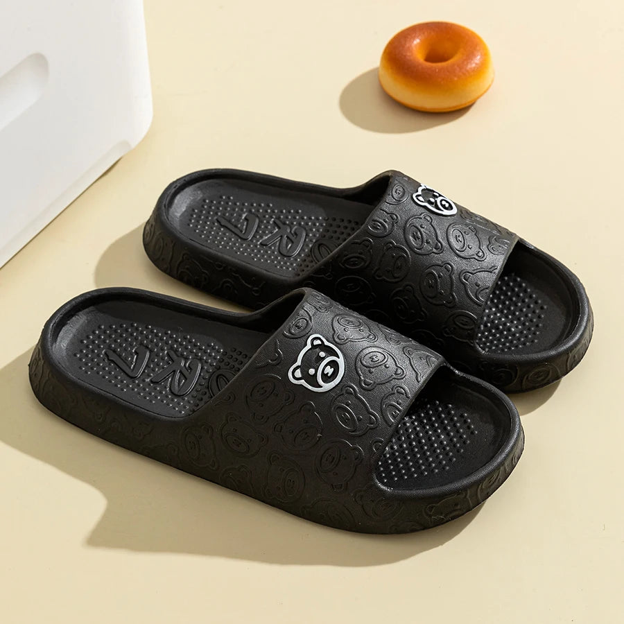 Little Bear Couple Slides – Summer Indoor &amp; Casual Slippers