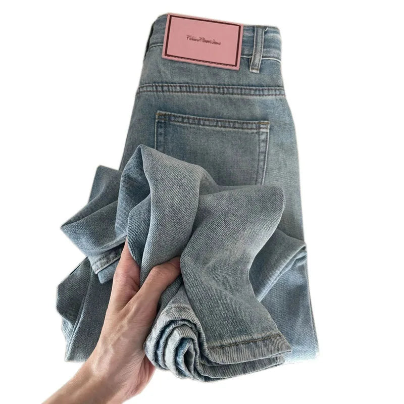 Women’s Wide-Leg Baggy Jeans – Vintage Y2K Punk Streetwear