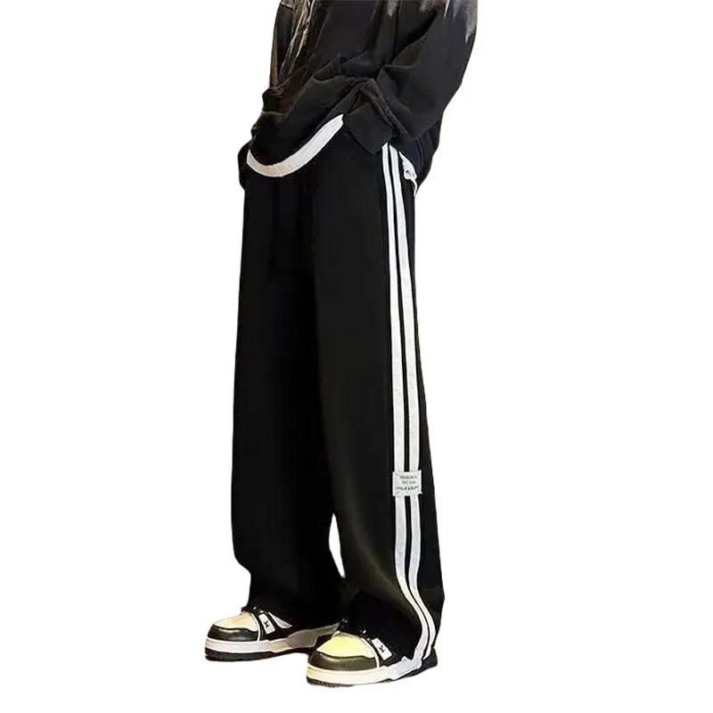 American Striped Wide-Leg Sweatpants – Summer Street Style Essential