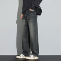 Korean Wide-Leg Fleece Jeans - Streetwear Comfort