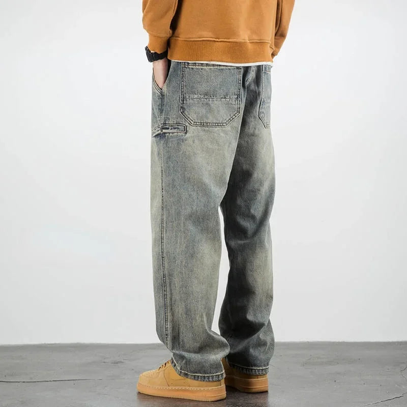 Y2K Retro Cargo Jeans – Relaxed Fit Streetwear ( SIDEWALK)