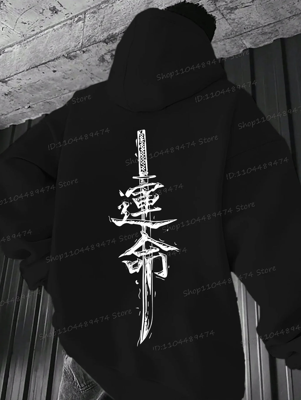 Men’s Letter Print Hoodie – Japanese Style Casual Streetwear
