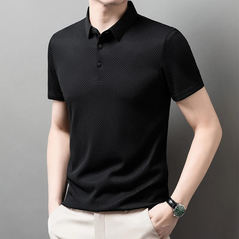 Men’s Business Casual Polo Shirt – Short Sleeve Summer Top